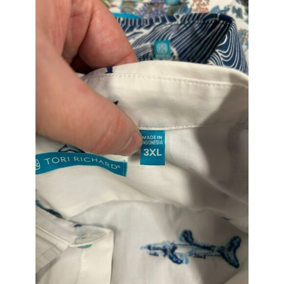Tori Richard Men's 3XL Resort Wear Button-Up Shirts Set Of 3 - Ocean Wave Shark - Picture 3 of 12